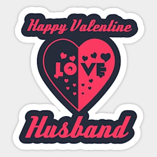 Heart in Love to Valentine Day Husband Sticker